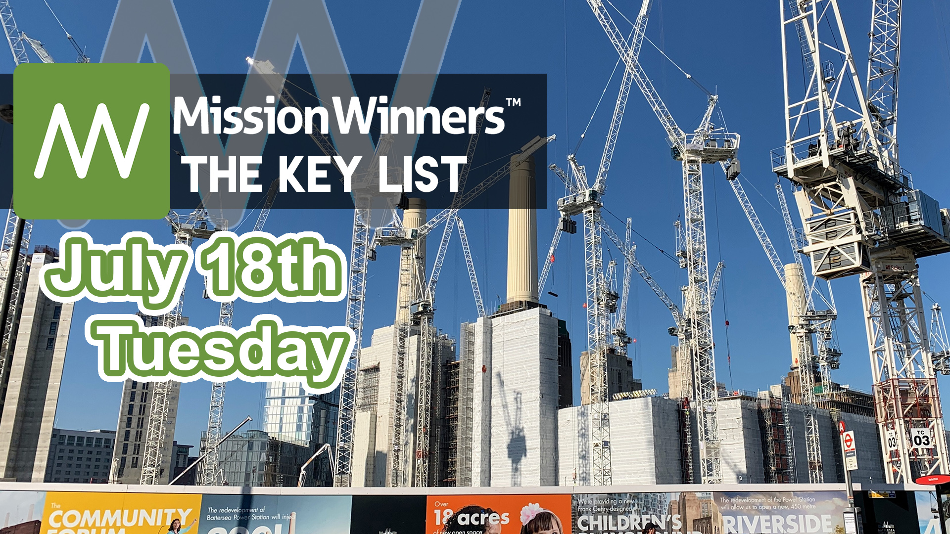 Key List Tuesday Jul 18 2023 - Mission Winners