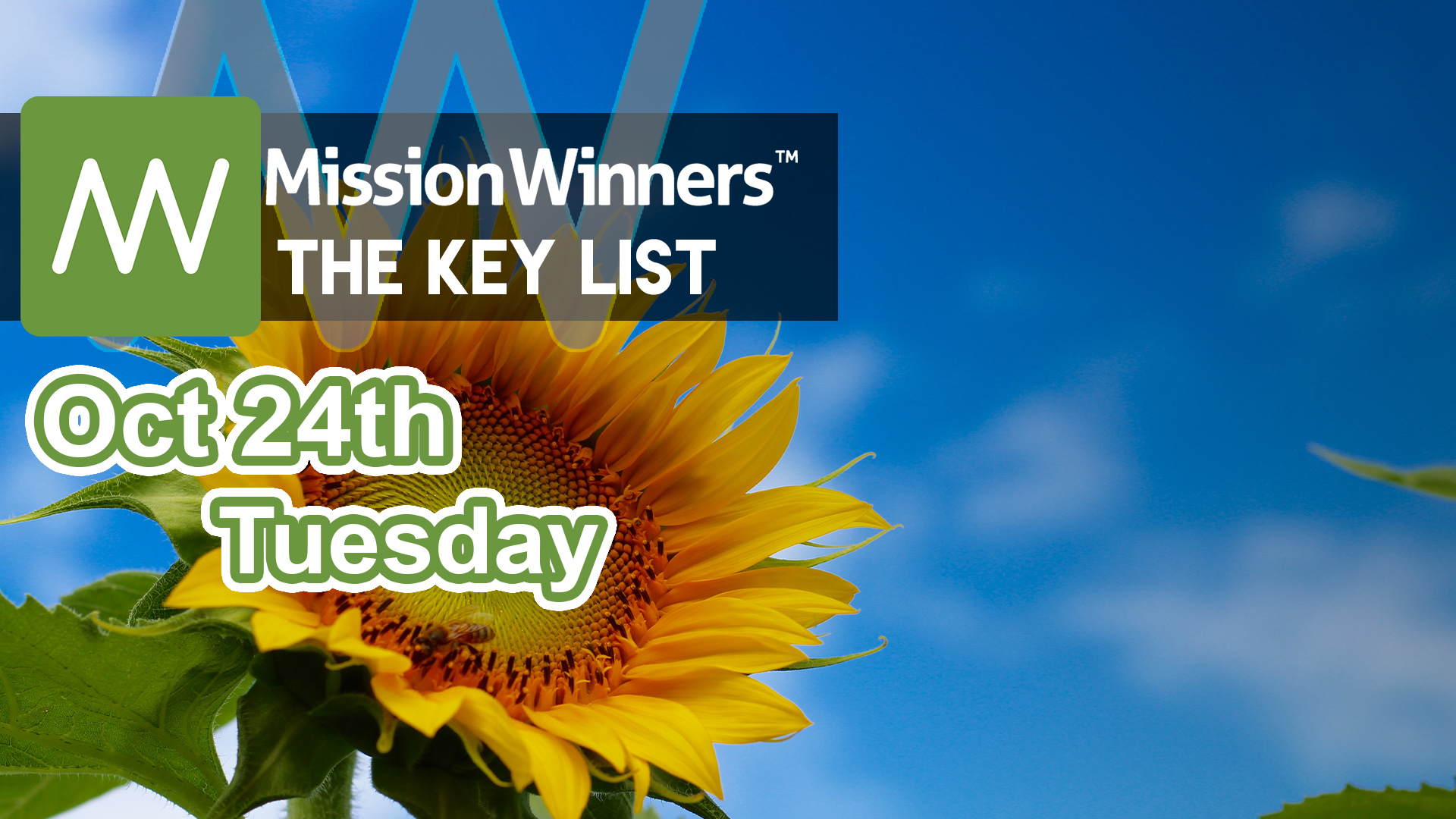 Key List™ Tuesday Oct 24 2023 Mission Winners