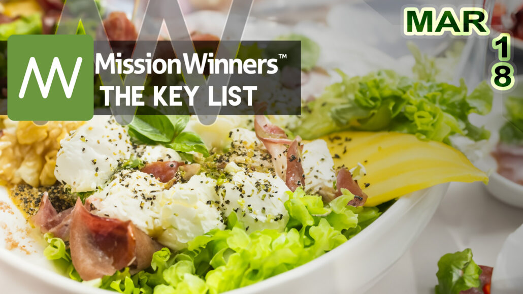 Key List™ Monday Mar 18 2024 - Mission Winners