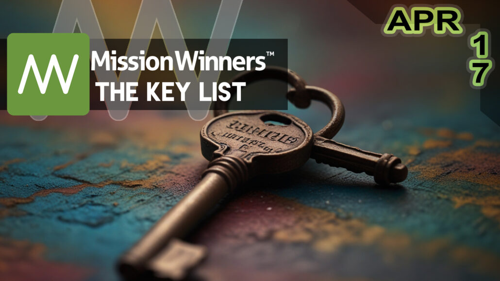 Key List™ Wednesday Apr 17 2024 - Mission Winners