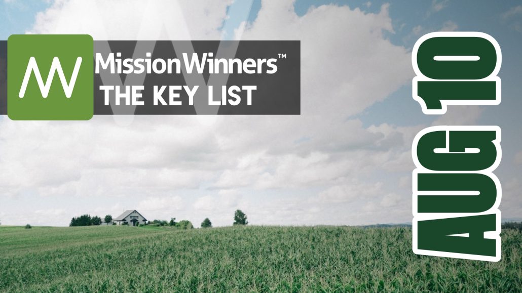 Key List™ Monday Aug 10 2026