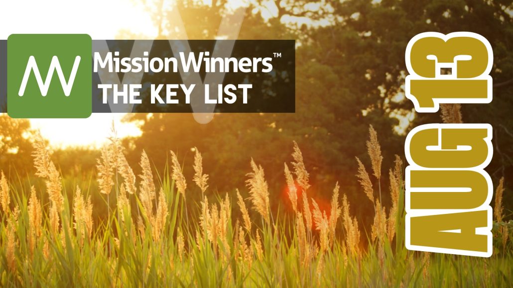 Key List™ Thursday Aug 13 2026